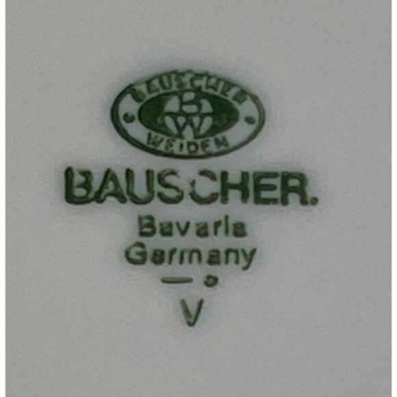 Bauscher Bavaria Germany Porcelain Dinner Plate With Black Trim 12" - Picture 5 of 5